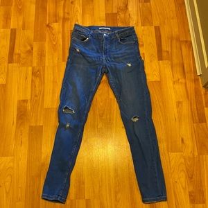 Zara Womens Blue Skinny Jeans